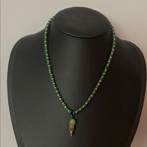 Elegant Green Beaded Necklace